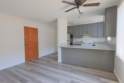 Floor plan for 1 bed, 1 bath, 700 sqft